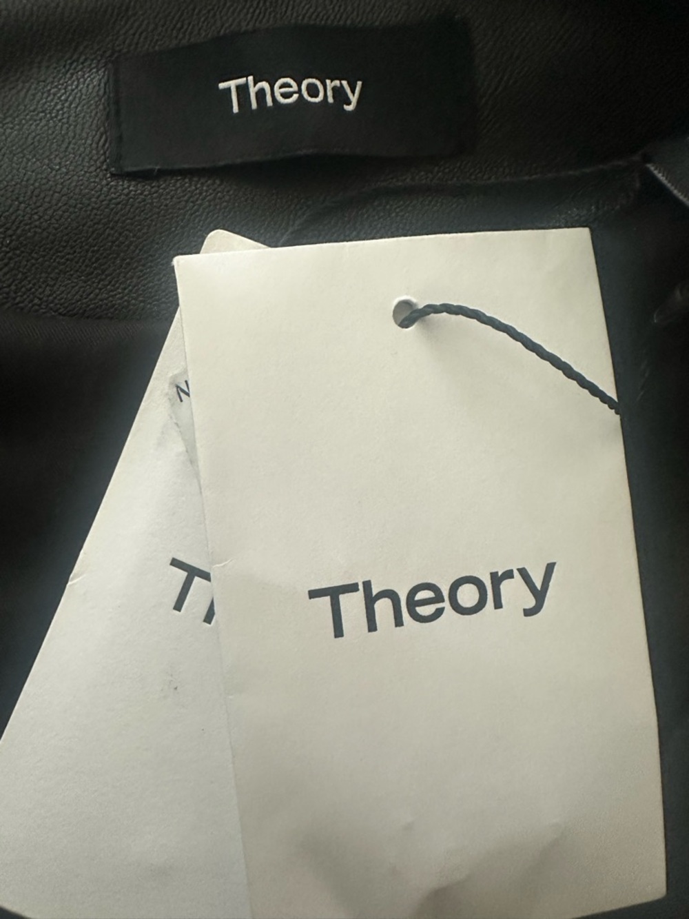 THEORY St. Crop Leather Jacket Black SZ 4 - NWT $795 - Picture 6 of 11